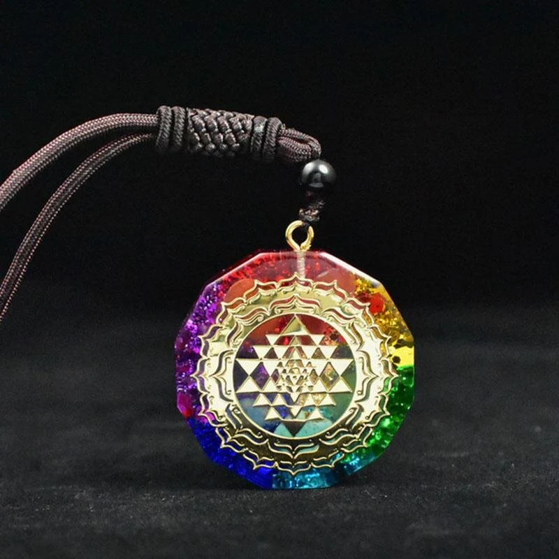 Zen Karma Chakra Orgonite Necklace – Balances Orgone Energy & EMF Protection